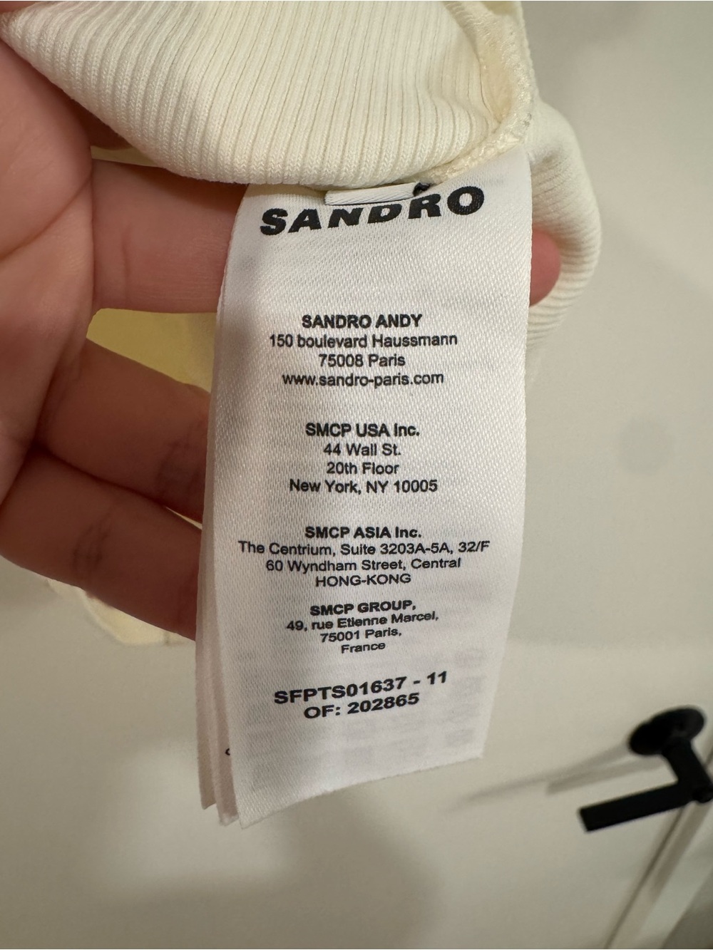 Try on Only - Sandro Cream Ribbed Lace-Up Tank - Picture 4 of 4